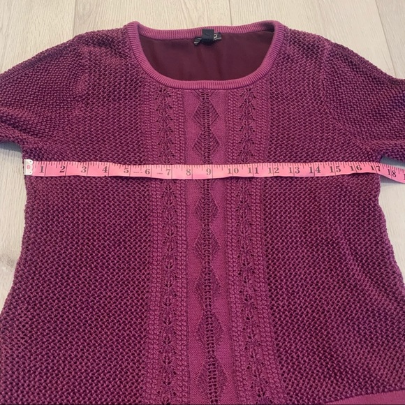 LUCKY BRAND Twofer Purple Lined Sweater Size M - Picture 8 of 9